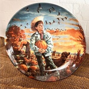 Vintage ‘Autumn Yearnings’ Harvest Decorative Collector’s Plate